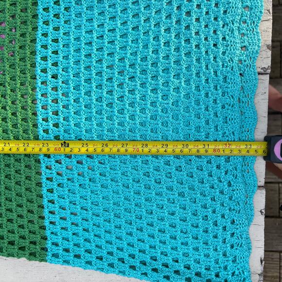 Crochet Rainbow Cover-Up Dress (Size Large) - Picture 6 of 10